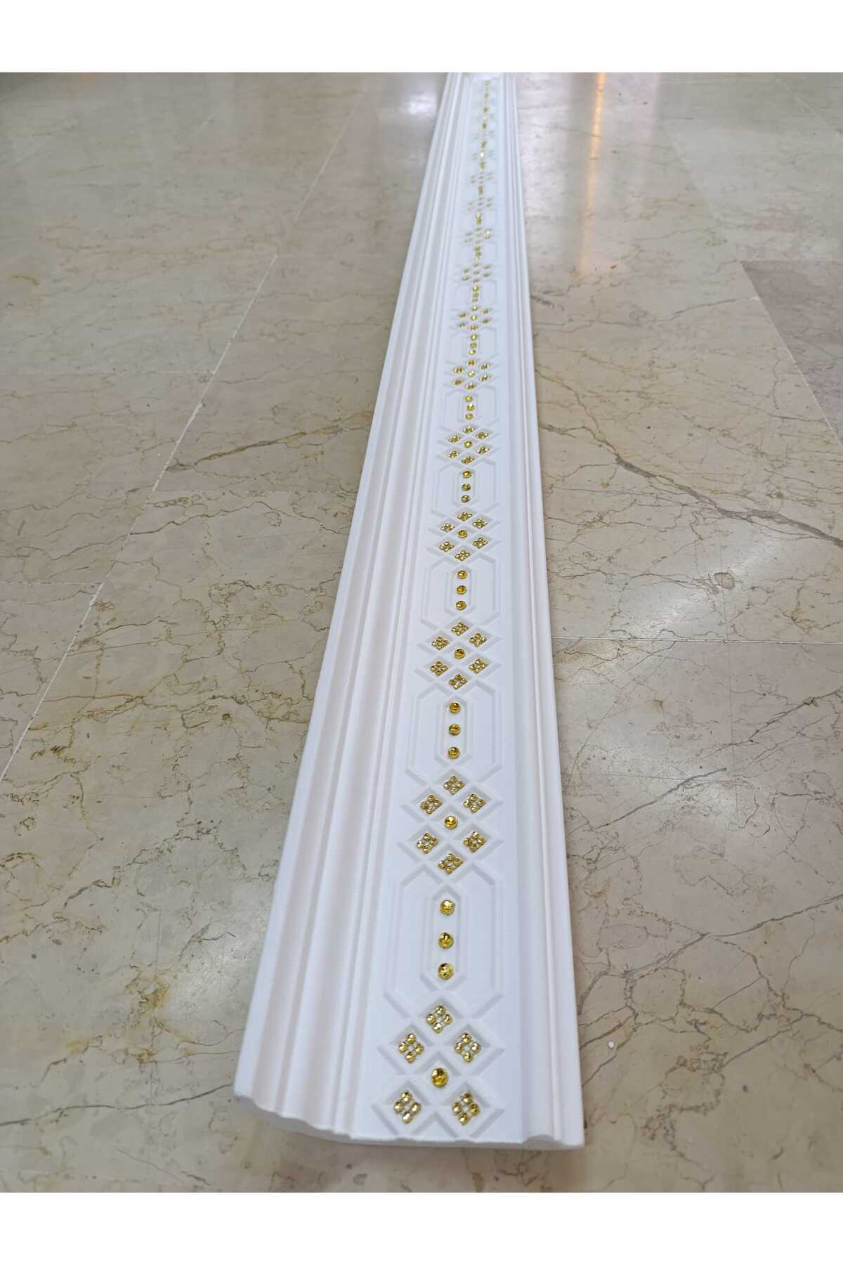 Selçuklu Desenli Altın Sarı Taşlı Stropiyer 5 Adet-10 Mt (2 Mt uzunluk)