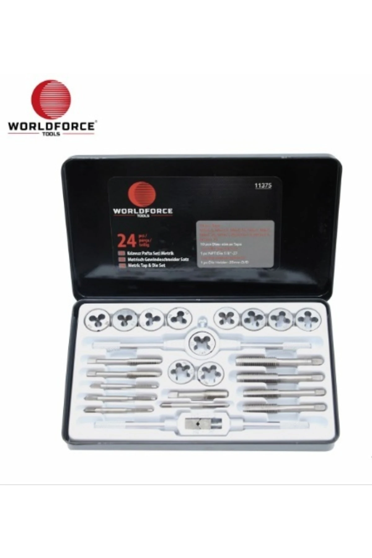 11375 Kılavuz Pafta Seti Metrik 24 Parça
