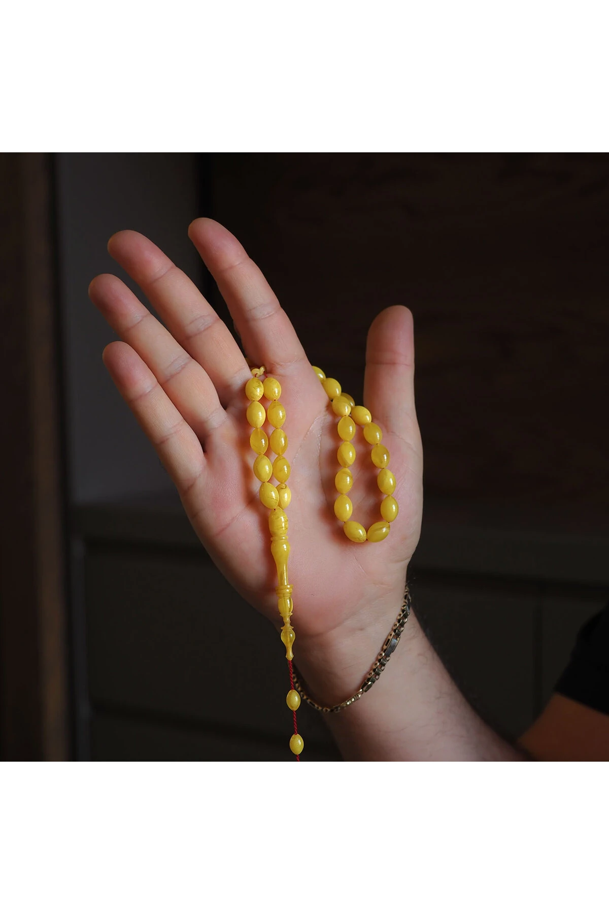 Miskevi Benzetme İmame Halka İşçilikli Halka Kehribar Tesbih – WATD009