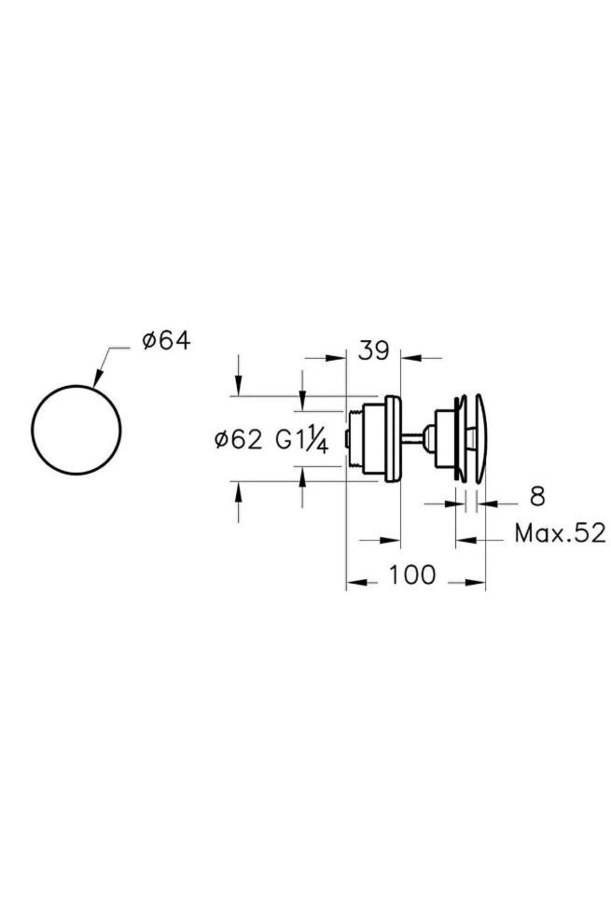 Lavabo Yuvarlak Süzgeci Universal (Basmalı), bakır