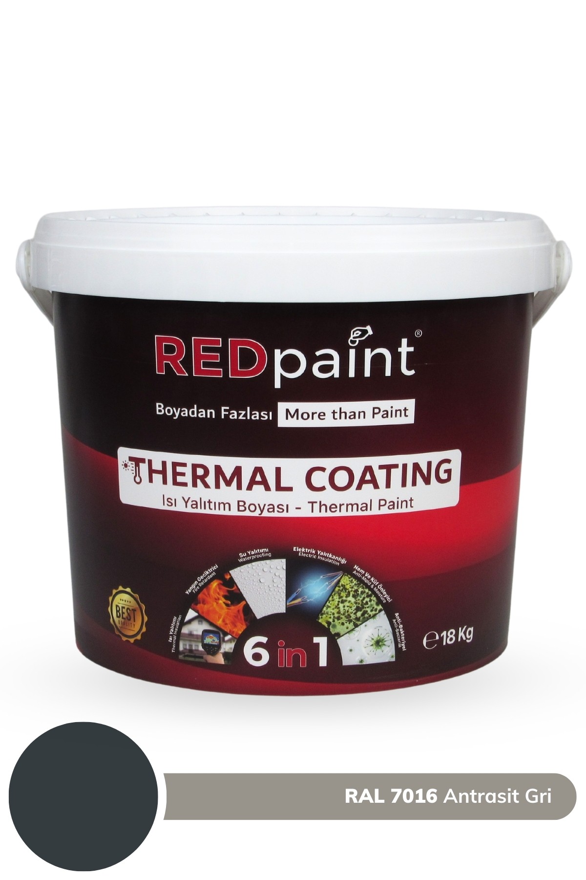 Thermal Coating (THERMAL PAİNT–ISI YALITIM BOYASI) Iç, Dış Cephe Ve Çatı Isı Yalıtım Boyası 18kg