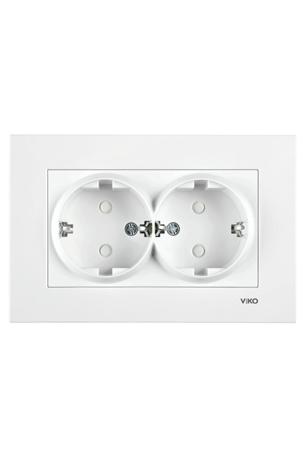 Karre Ikili Topraklı Priz - 90967x58 Beyaz