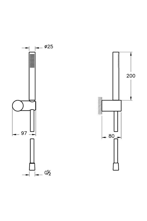 VitrA Suit A4554374 1F El Duş Takımı, Soft Altın