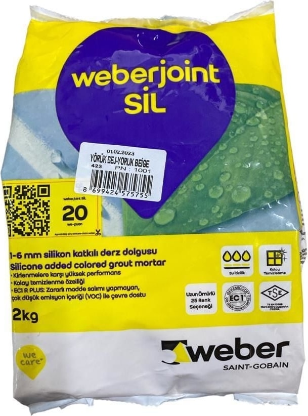 Weber Joint Sil 423 Yörük Bej Kahve Derz Dolgu 2 kg