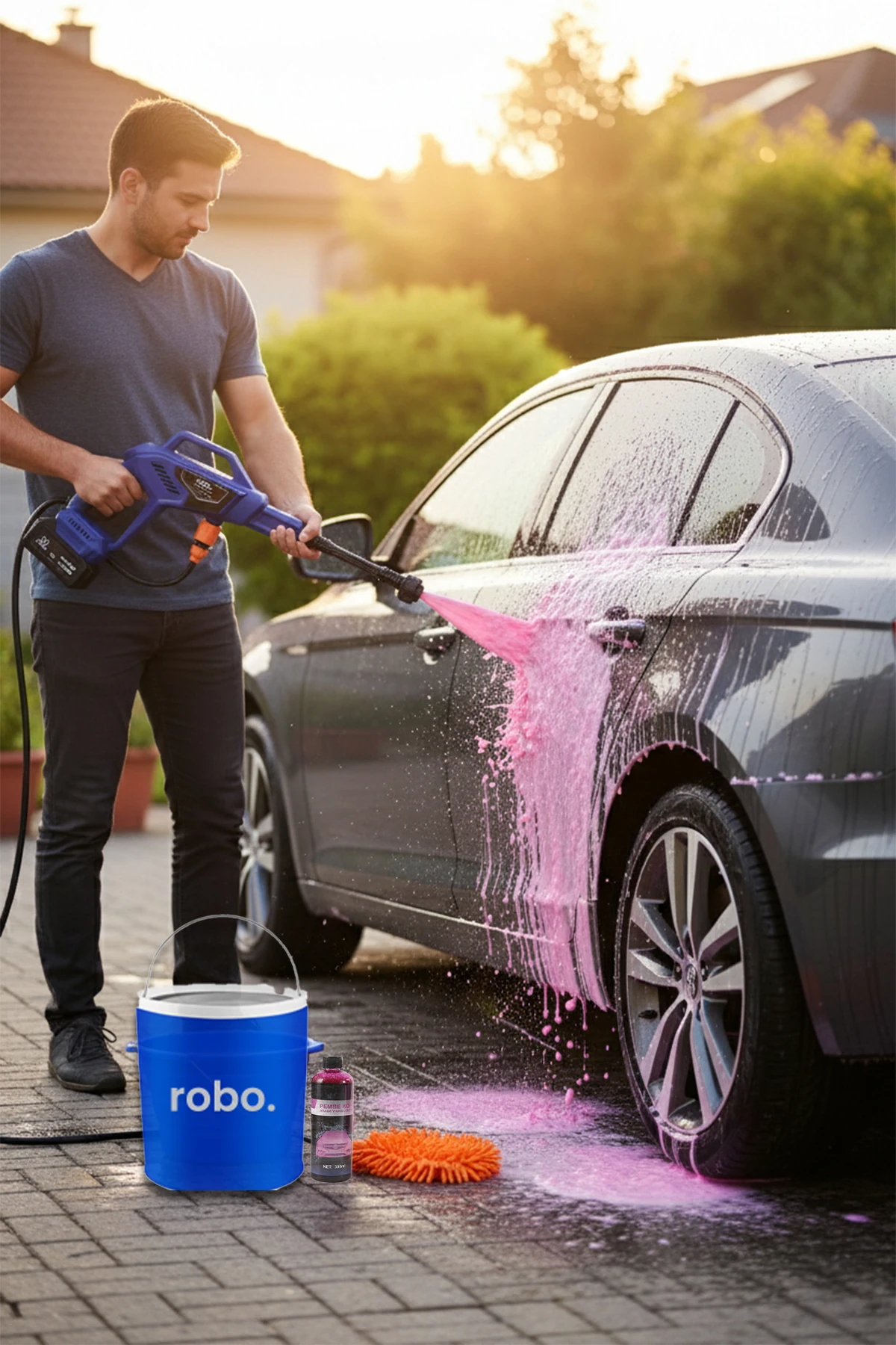 Ultra 3 Kovalı Pembe Köpük Hediyeli yüksek Basınçlı yıkama makinesi