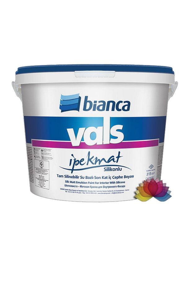 Vals İpekmat Silikonlu Silinebilir Duvar Boyası - Parfümlü 7.5 Lt