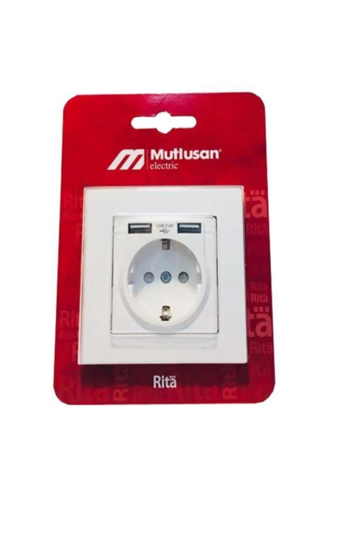 Rita 2,4 A Hızlı Şarj Edebilen 2 Usbli Topraklı Priz Beyaz