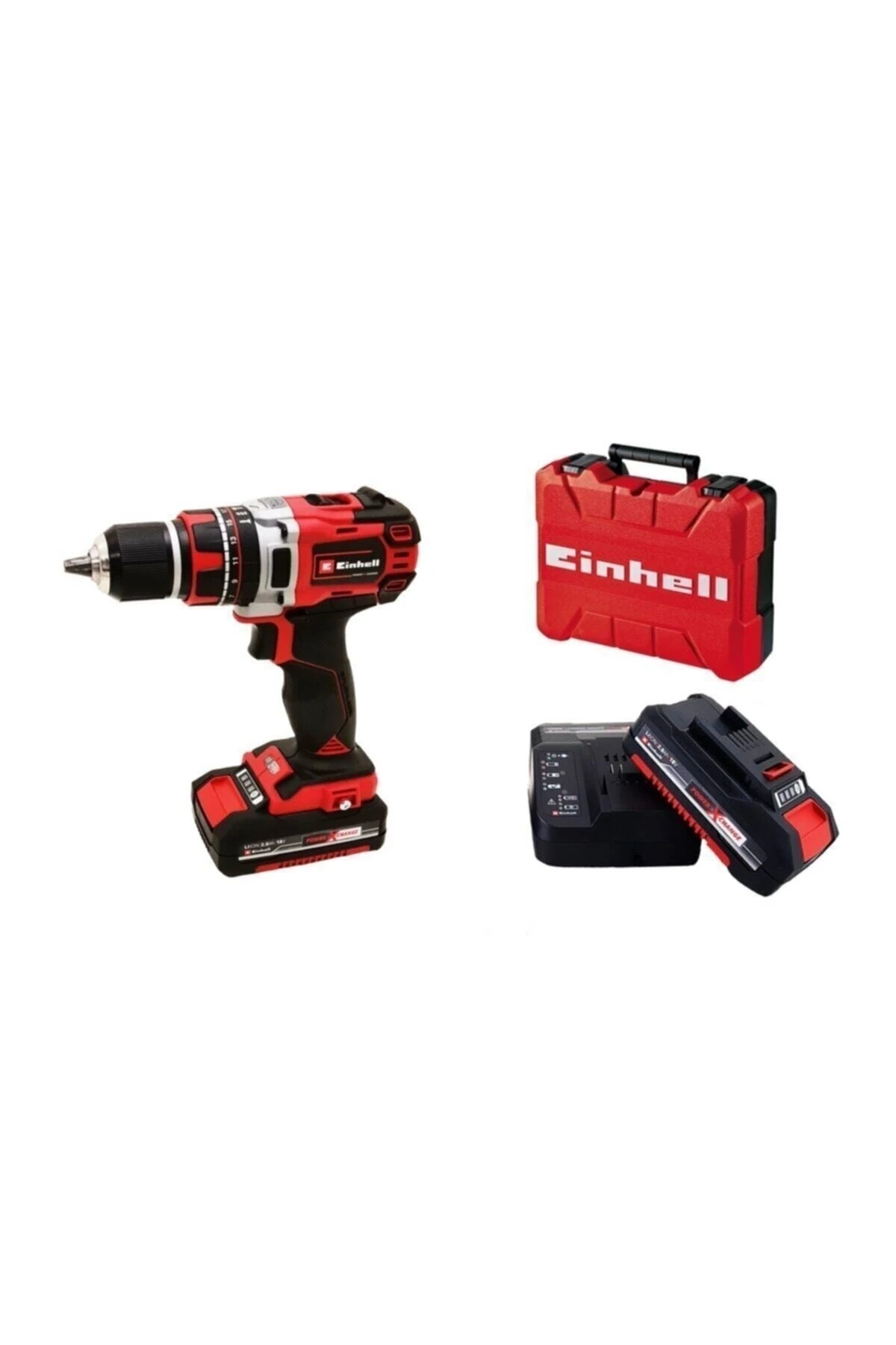Eınhell Te-cd 18/50 Li Bl 18v 2ah Çift Akülü Darbeli Kömürsüz Vidalama