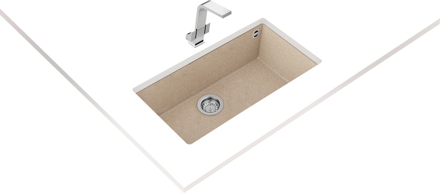SQUARE 72.40 TG AVENA BEIGE Tezgahaltı Granit Eviye Bej 72 cm 115230017