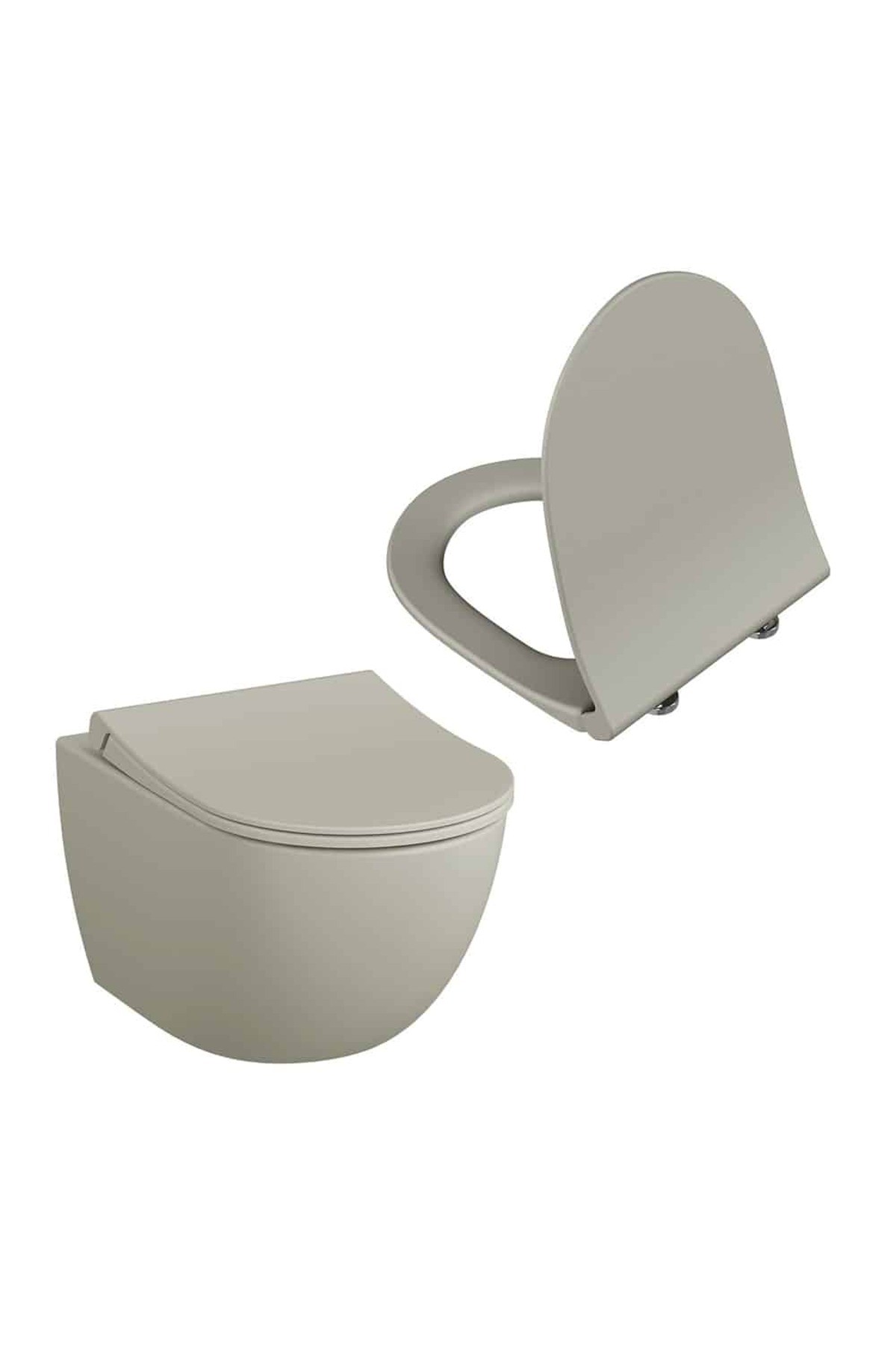 Sento Rim-Ex Asma Klozet 54 cm + Klozet Kapağı – Mat Bej