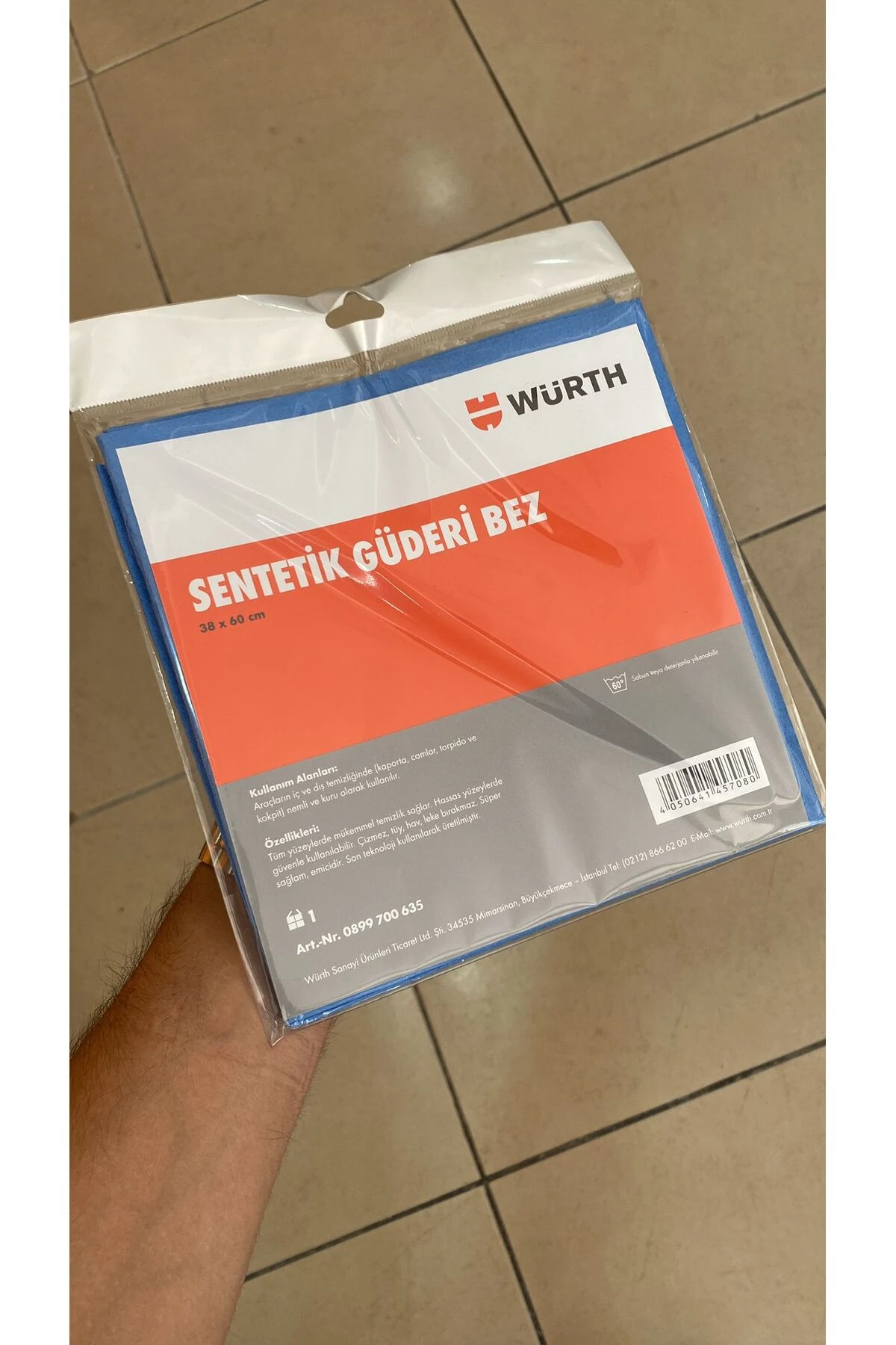 WÜRTH SENTETİK GÜDERİ BEZ 38X60CM ORİJİNAL ÜRÜN