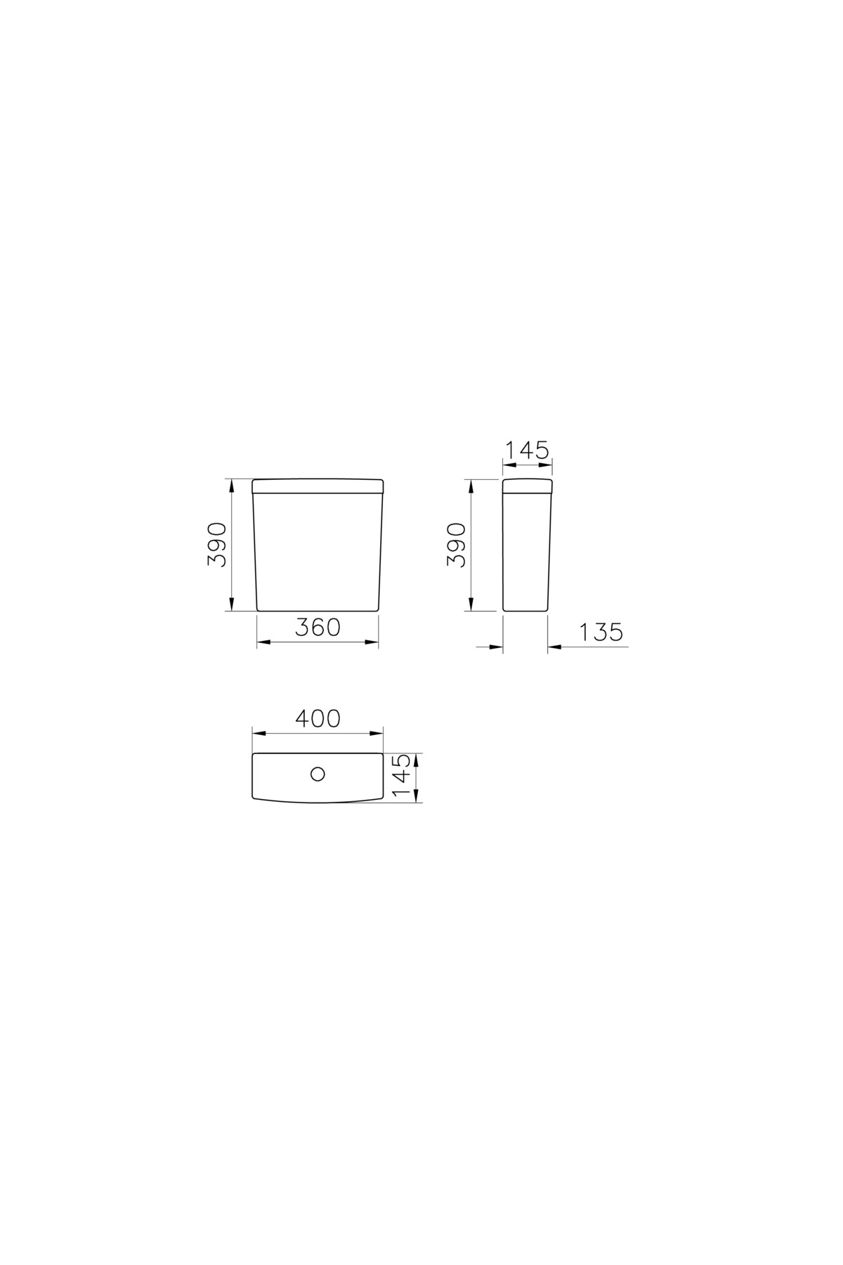 S20 5514l003-0107 Rezervuar. Beyaz