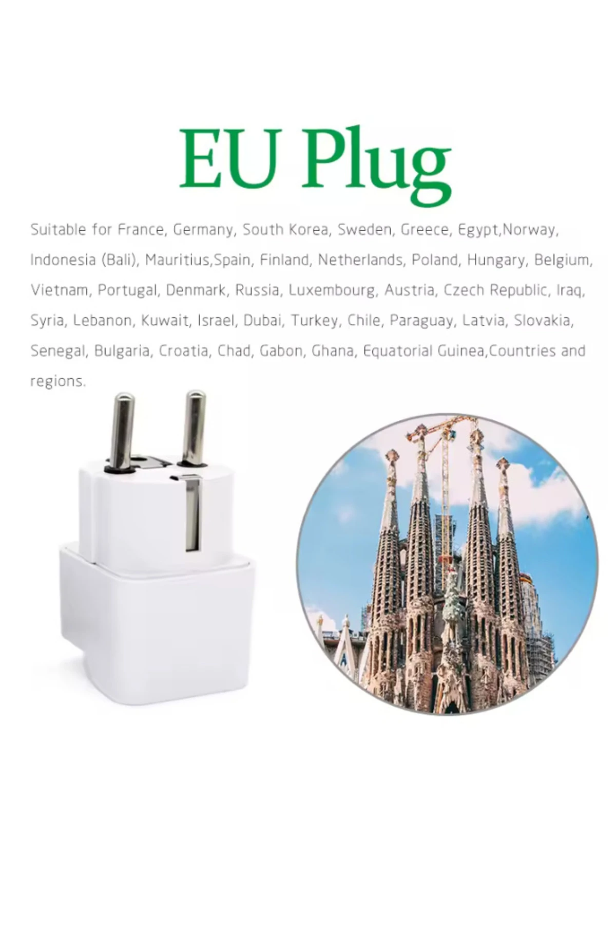 Seyahat Adaptörü Üniversal Priz Çevirici Dönüştürücü Türkiye ve 100'e yakın ülkede kullanılır. 2ADET