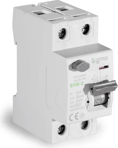 SHM2063030- 2p 30MA 63A 6ka Kaçak Akım Koruma Şalteri (Kaçak Akım Rölesi)