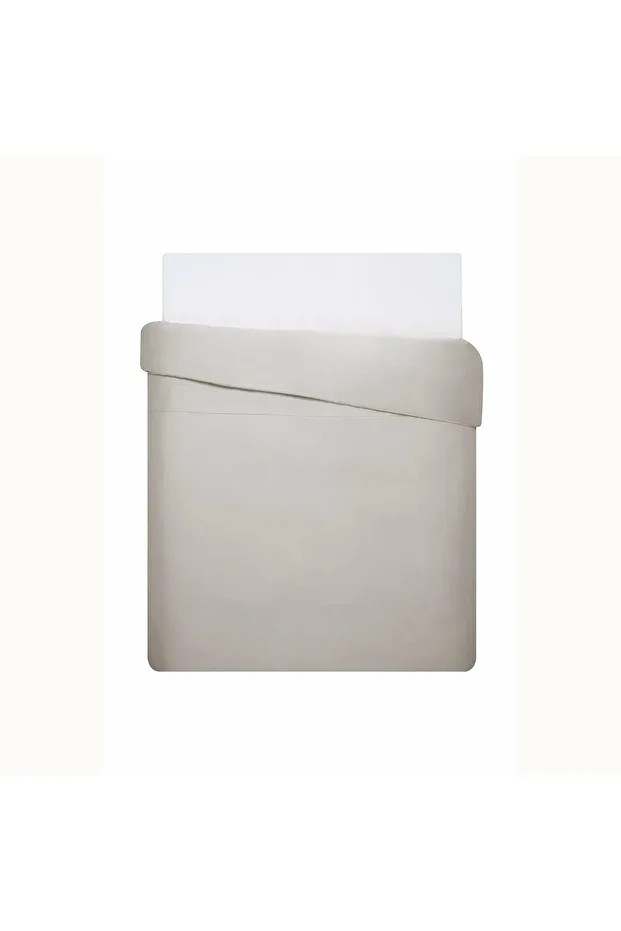 Mix&Match Pamuk Saten Çift Kişilik Nevresim Kılıfı Taş