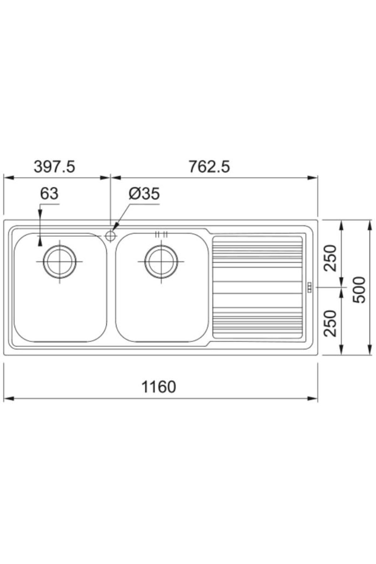 Logica Line Llx 621-116 2 Gözlü Sağ Damlalıklı Eviye