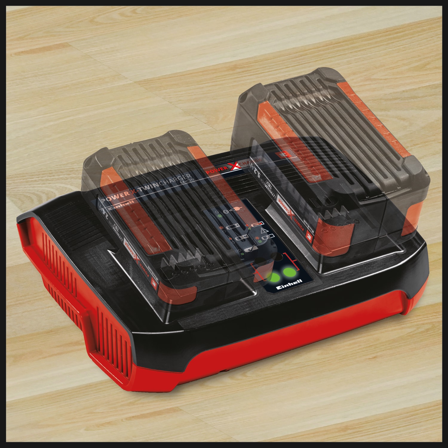 EİNHELL Orijinal Şarj Cihazı Power X-Twincharger 3A Power X-Change (18 V, ikili şarj cihazı, akü takibi, akıllı şarj yönetimi, 6'lı LED gösterge) - 4512069