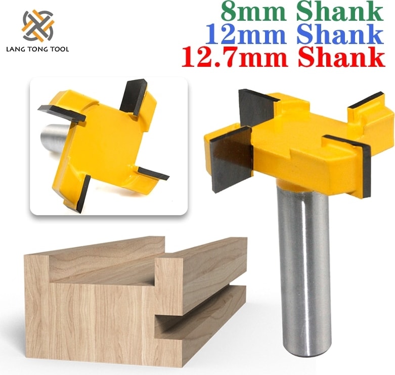 8mm Shank 1 Adet 4 Kenar T Tipi Planya Kesici Ağaç Işleme Aleti Freze Uçları Ahşap Endüstriyel Sınıf Freze Kesici Planya LT031 (Yurt Dışından)