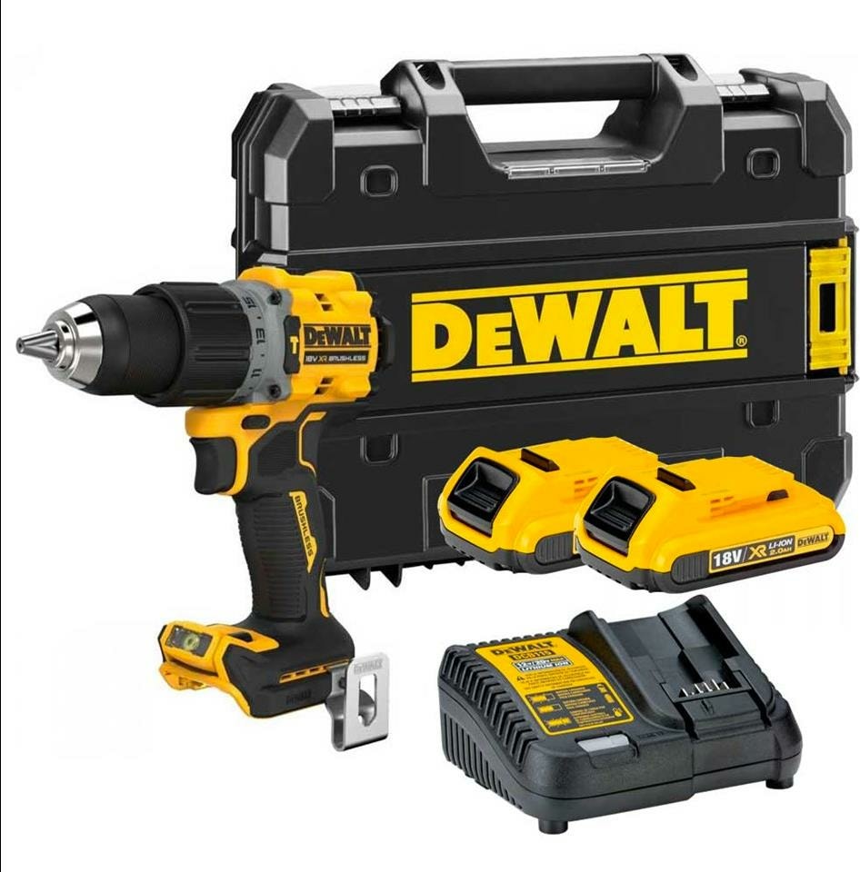 DEWALT DCD805D2T 18V 2.0AH Lı-Ion Kömürsüz Çift Akülü Darbeli Matkap