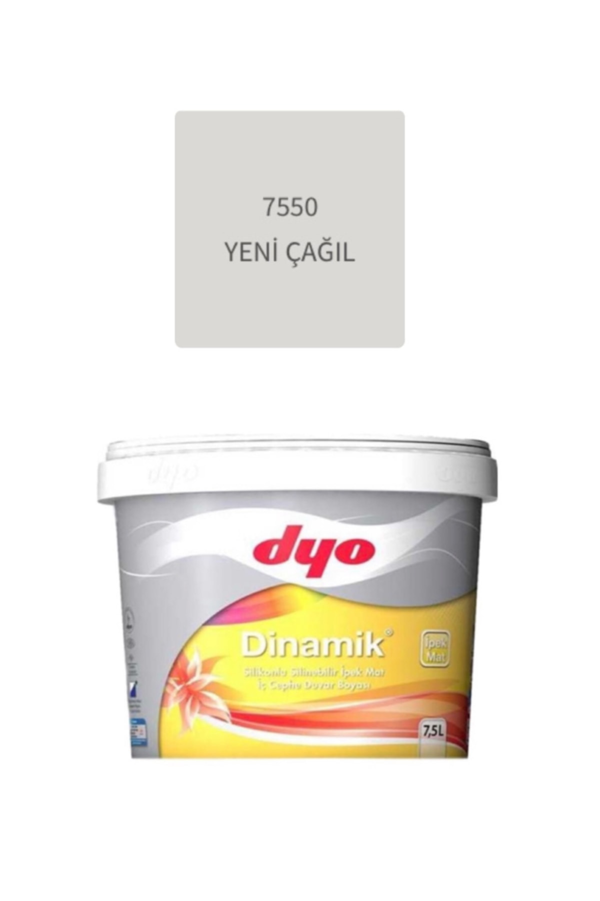 Dinamik Silikonlu Silinebilir Ipek Mat Iç Cephe Duvar Boyası 7.5 Lt