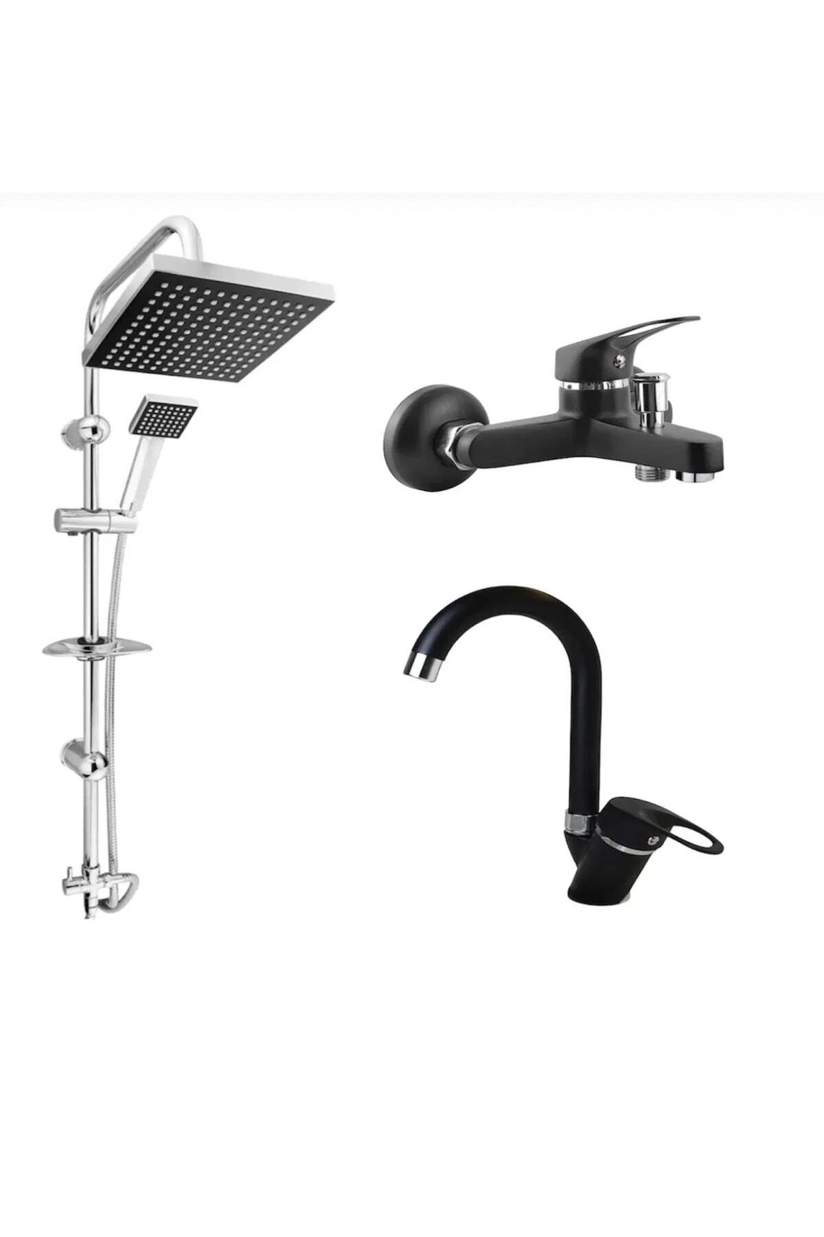 Robot Duş Seti Lavabo Bataryadı Banyo Bataryası 3’lü Set