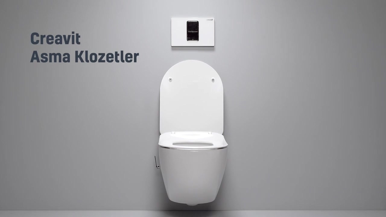 Free Entegre Ara Musluklu Asma Klozet FE320-34CB00E,  Duroplast Yavaş Kapak