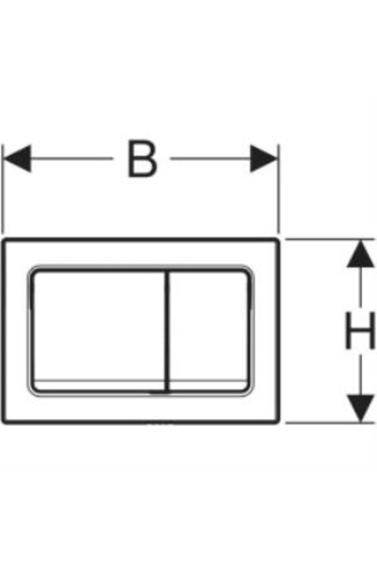 Alpha30 115.055.qe.1 Kumanda Paneli, Çift Basmalı, Pirinç
