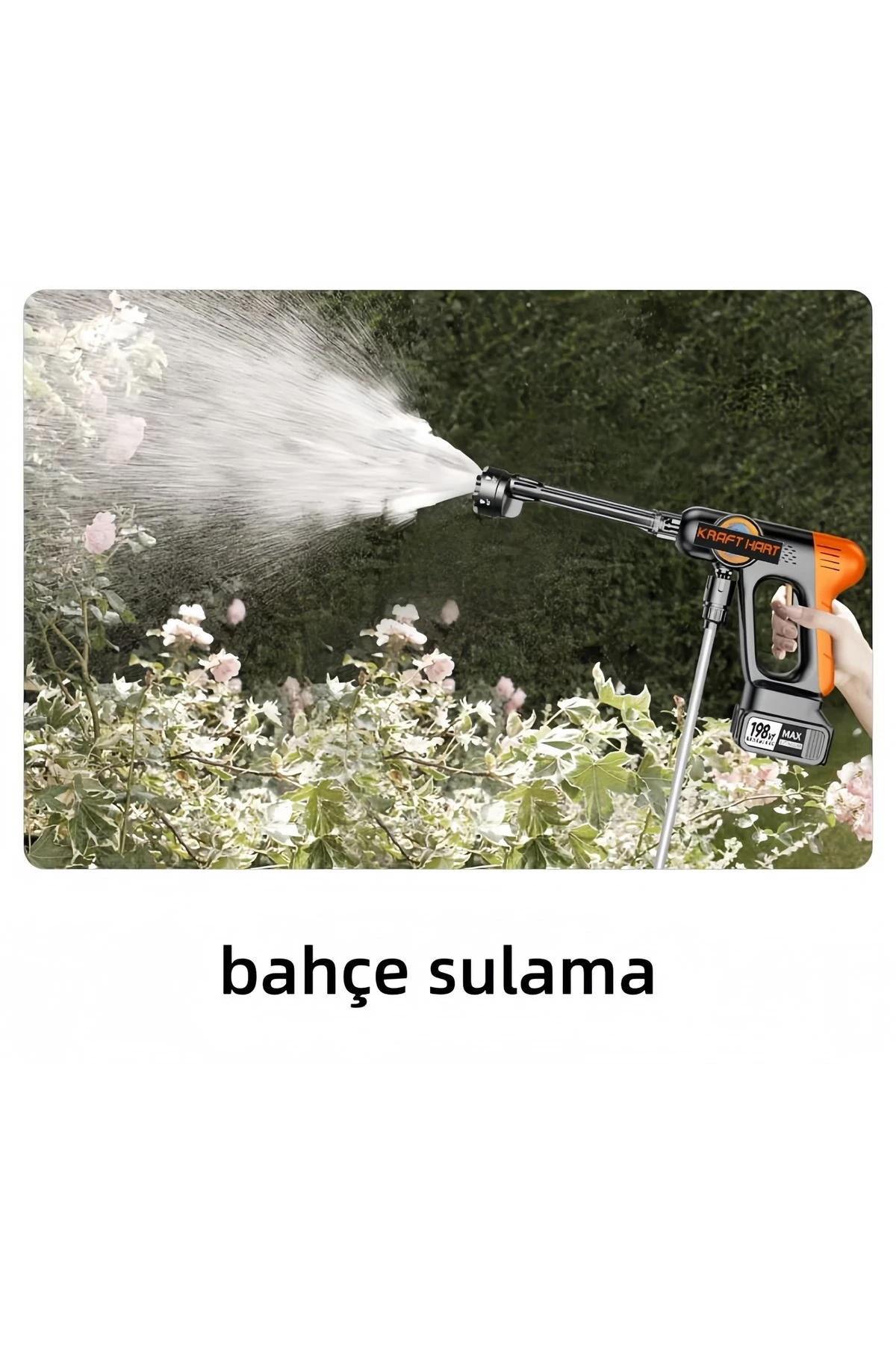 21v Kömürsüz Şarjlı Oto ,hayvan Yıkama, Bahçe Sulama Makinesi Bar Akülü Basınçlı