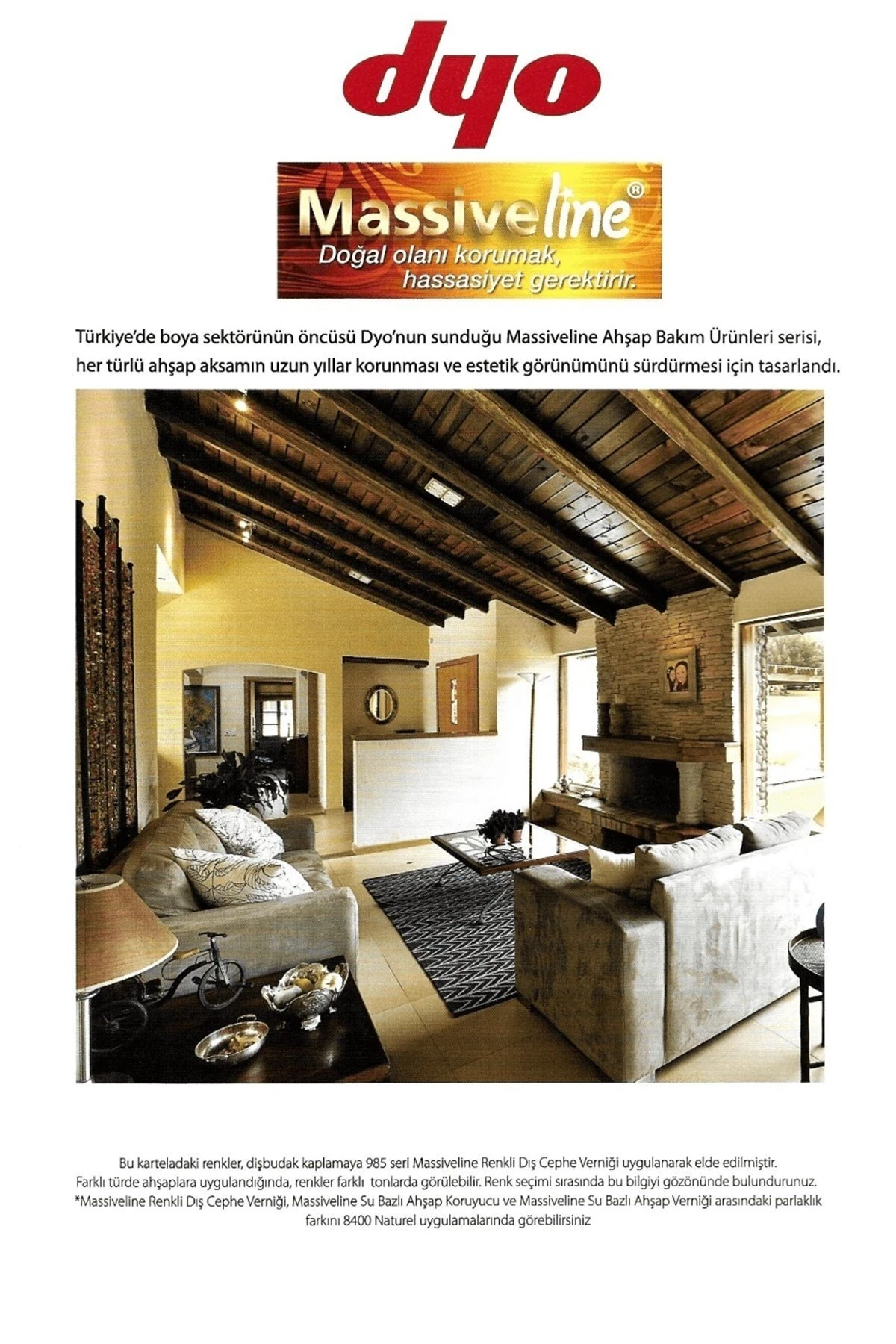 Dyo Massiveline Su Bazlı Ahşap Verniği 8417 Maun 2,5 Lt