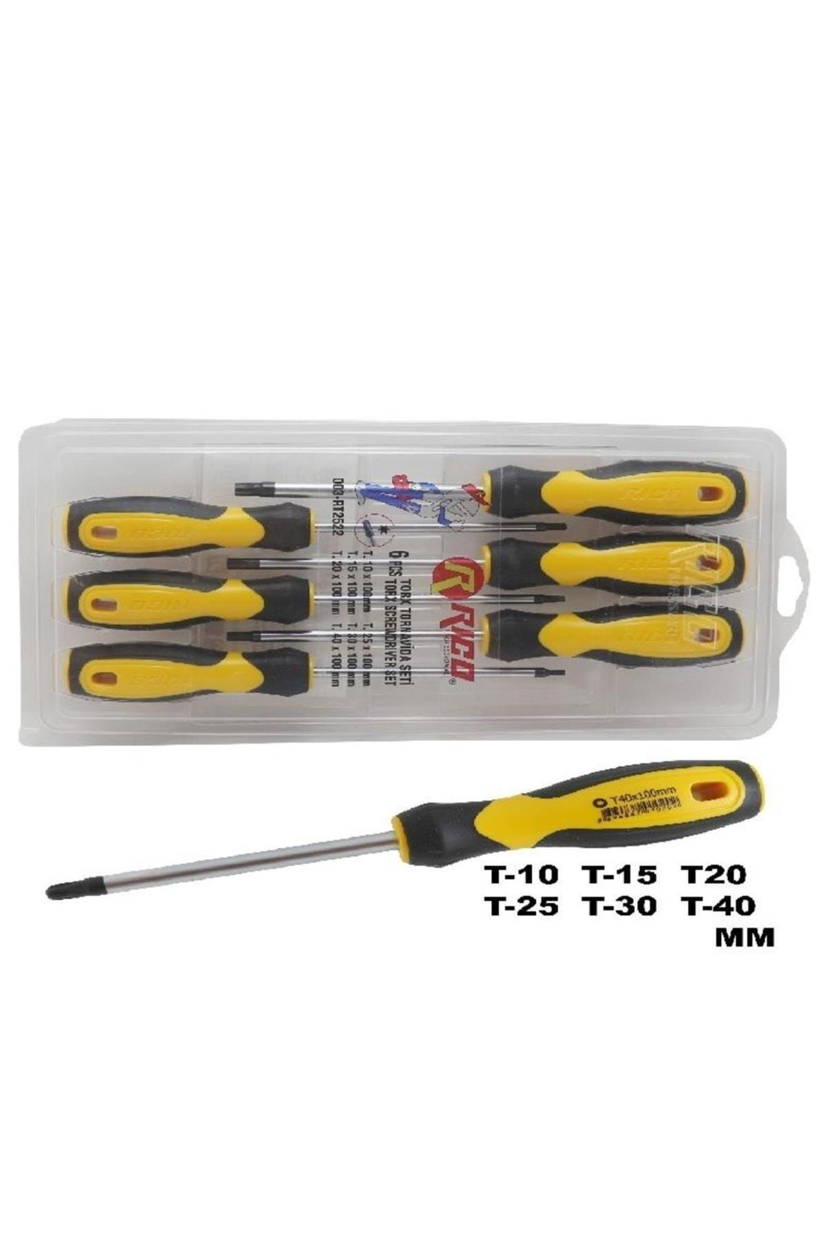 RİCO Klasik Torx Tornavida Seti 6 Parça