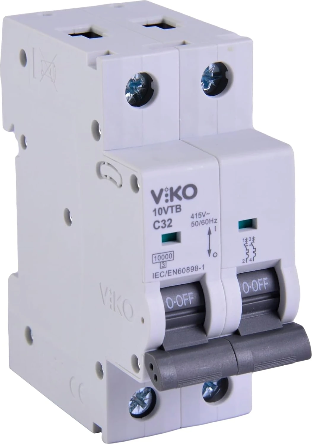 10VTB-2C32 Otomatik Sigorta 10KA C Tipi 2 Kutup 32A