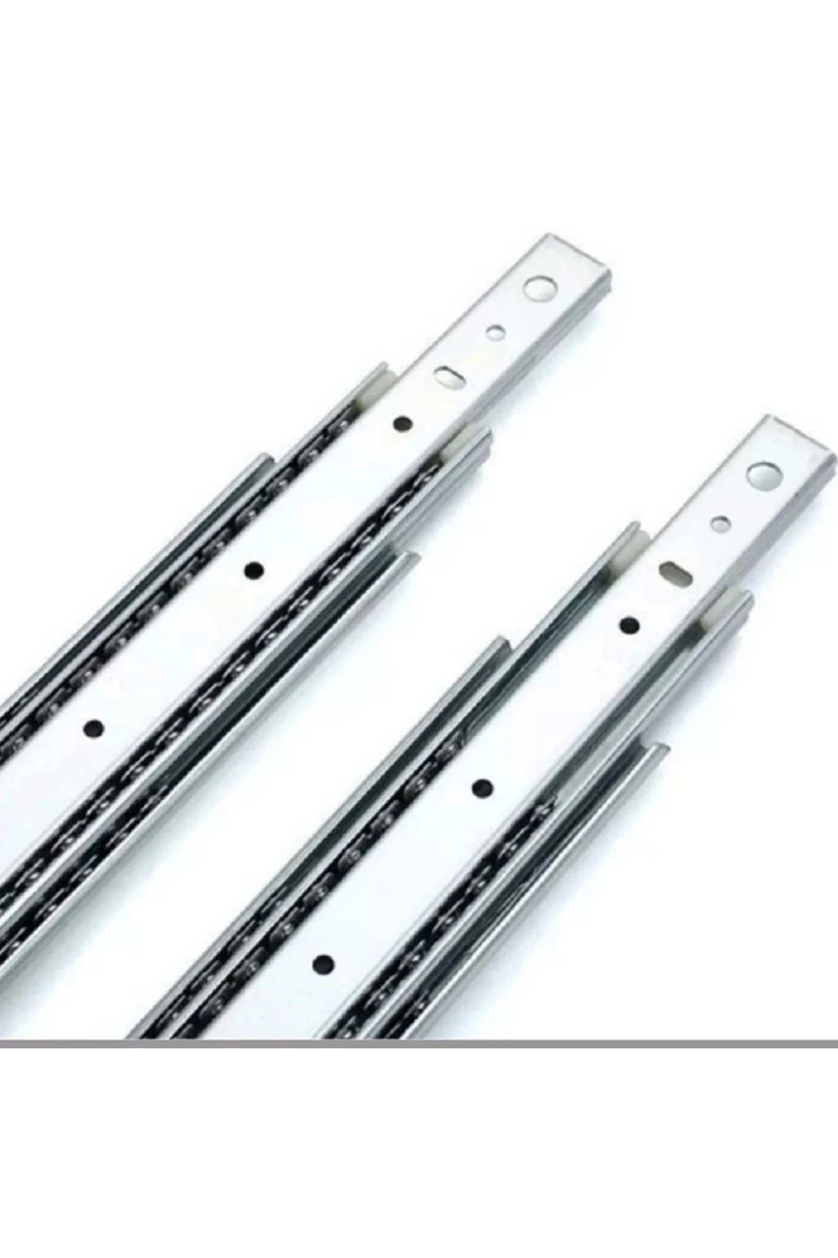 Teleskobik Ray Seti, Yüksek Kapasiteli, Dayanıklı Çekmece ve Dolap Rayları 1 Çift (3,5cm X 50cm)