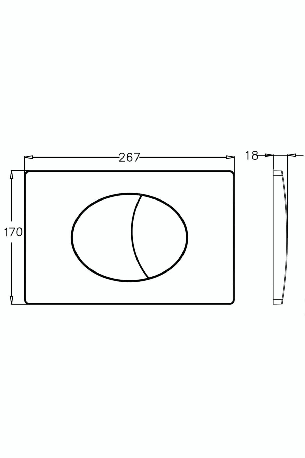 Rezervuar Kapağı & Ege Gömme Rezervuar Kumanda Paneli Mat Krom