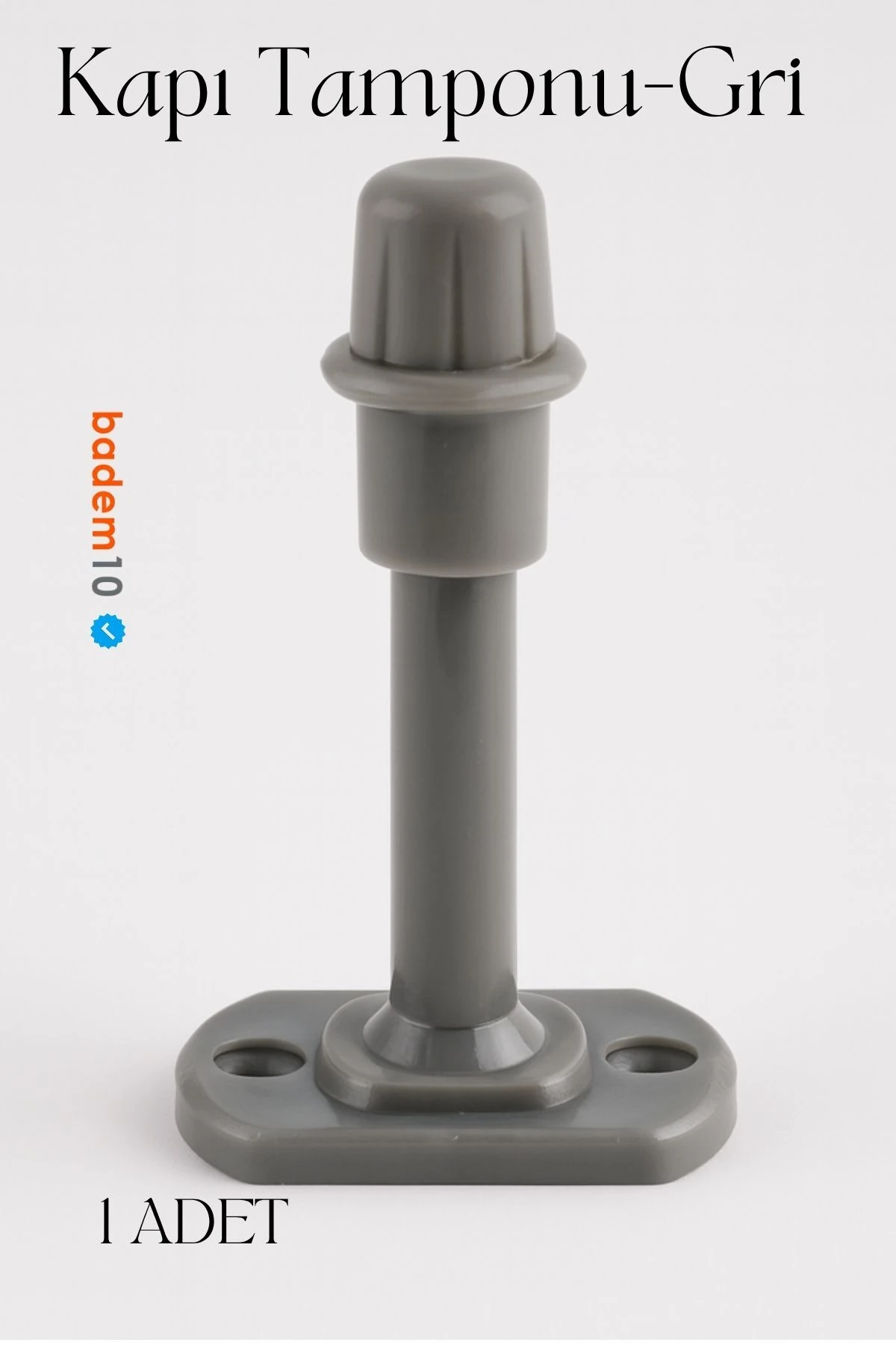 Plastik Kapı Pencere Arkası Gri Renk Tampon 8 CM Vidalı Duvar Koruyucu Silikon Stoper 1 Adet