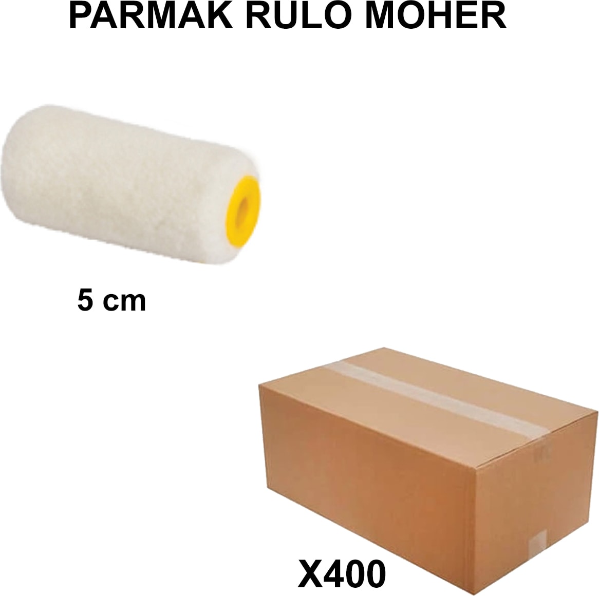 İZMİR FIRÇA Izmir Fırça Arge Toptan Parmak Rulo Moher Yedek (Tekli) 5cm -400 Adet 012912