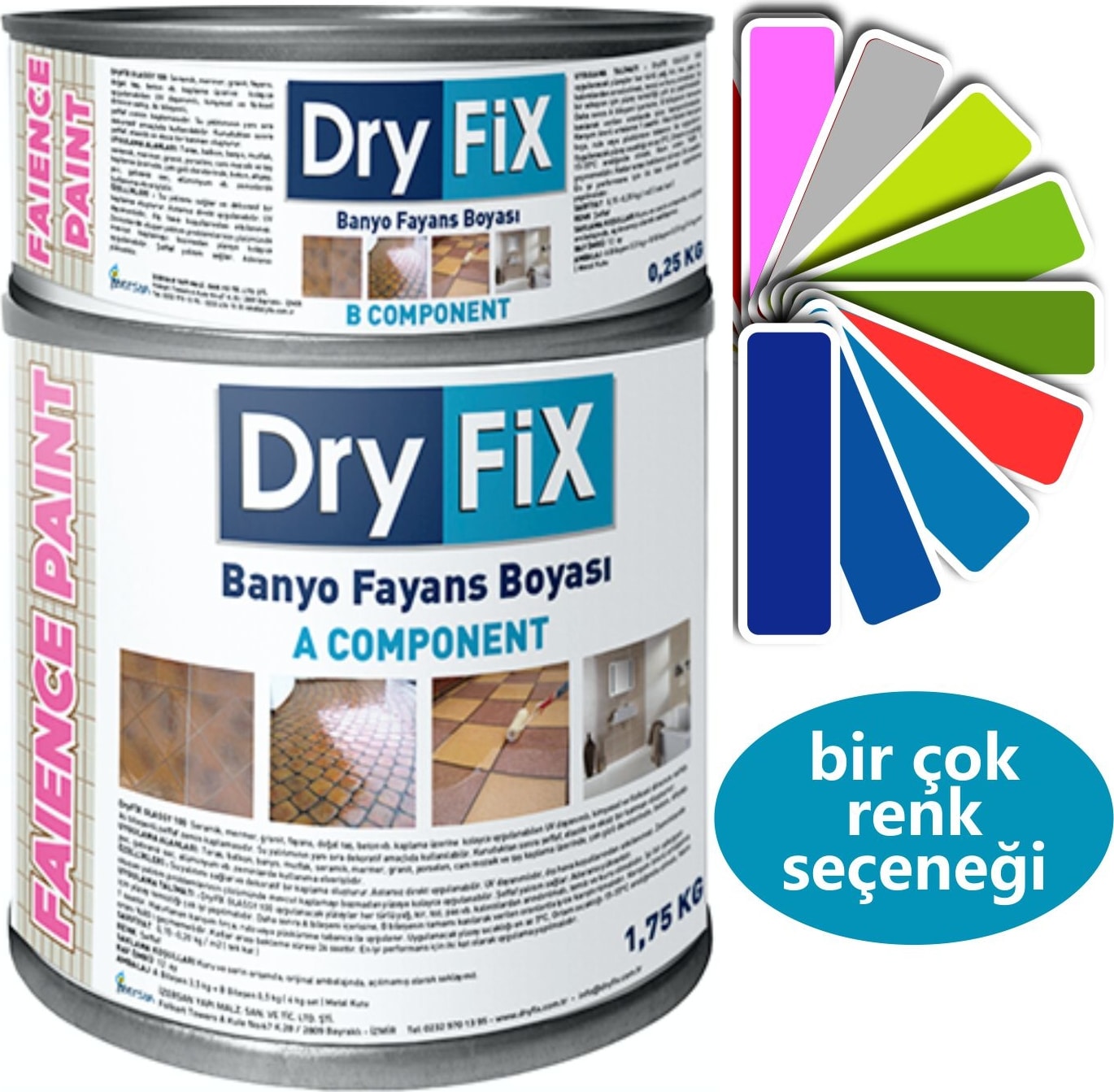 Fayans Boyası  Faince Paint 2kg Parlak Lokum