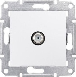 Schneider Elektrik Sedna Beyaz Sat Prizi Geçişli (Çerçevesiz)