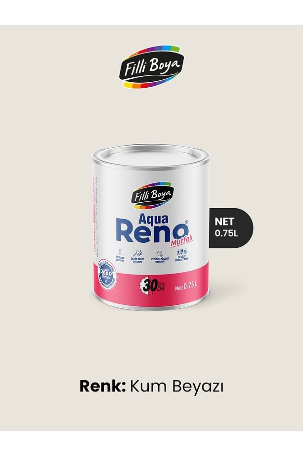 Aqua Reno Mutfak 0.75 Lt Kum Beyazı