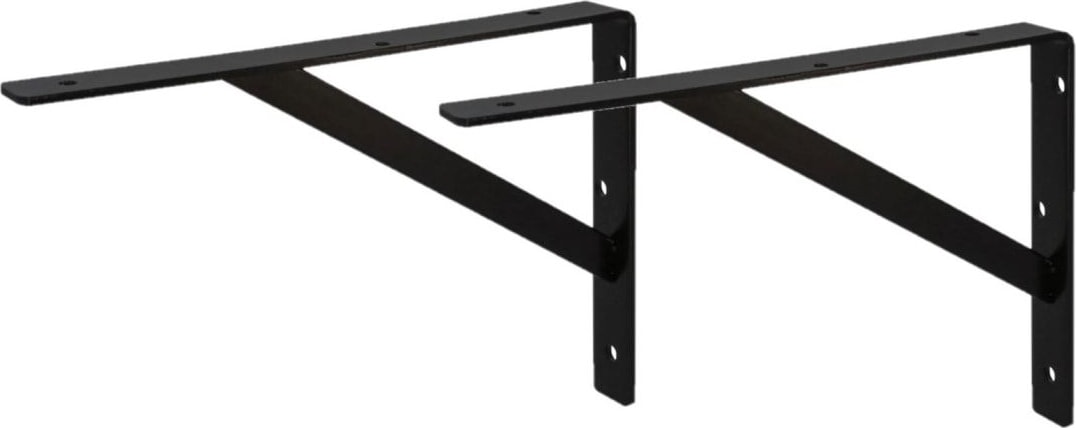 Ağır Yük Raf Altı Ayak Raf Tutucu Destekli L Demir 30X15 cm Siyah Montaj Aparatı (2 Adet)