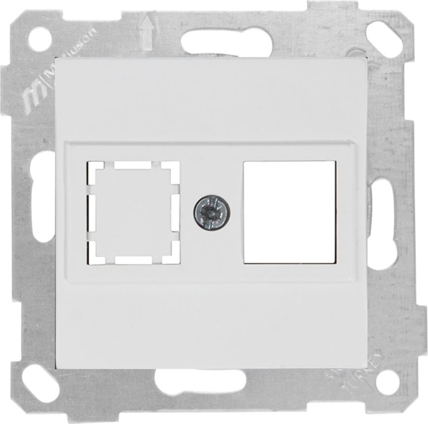 Rita Beyaz Mekanizma + Tuş Data Prizi 1xrj45 (Konnektörsüz)