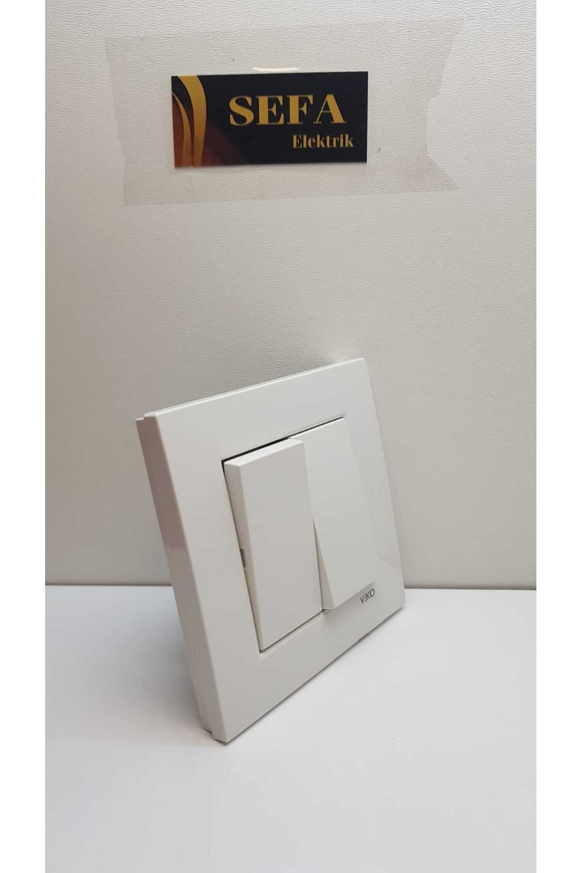 KOMÜTATÖR ÇERÇEVELİ BEYAZ  KARRE SERİSİ