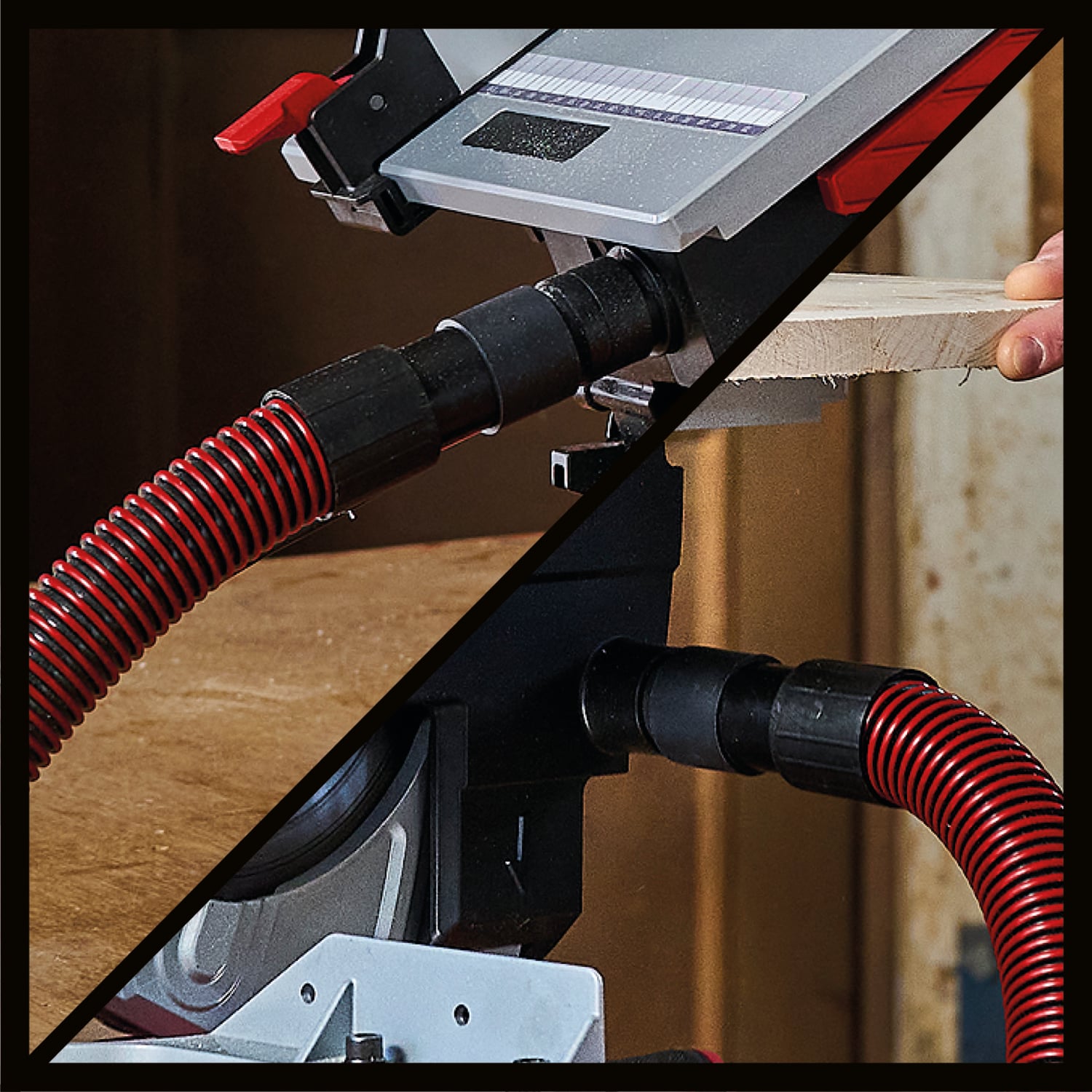 Tablalı Gönye Testere TE-MS 254 T (2000 W, max. 74 mm x 130 mm kesme derinliği/genişliği, Ø 254 mm testere bıçağı, eğilebilir testere başı, lazer, masa testere fonksiyonu) - 4300341