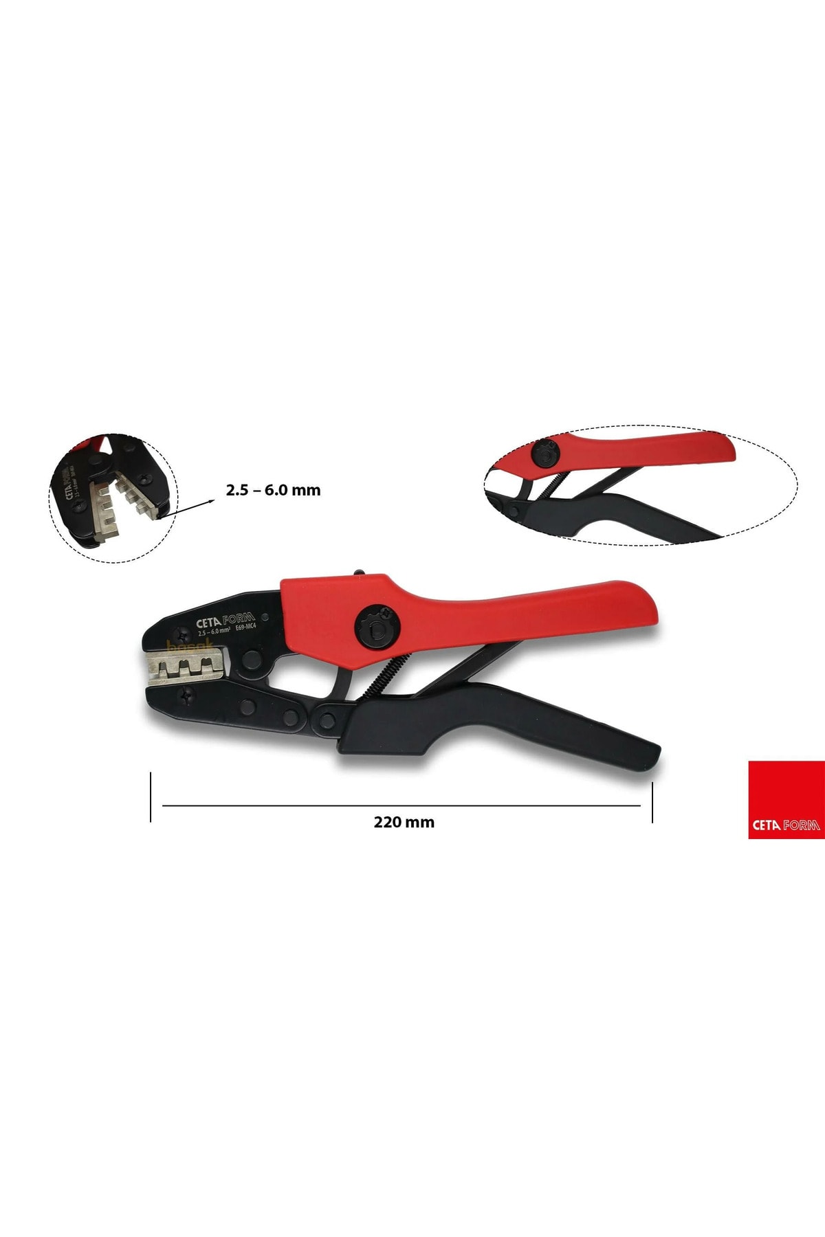 Solar Kablo Konnektör Sıkma Pensesi MC4 2.5-6 MM E69-MC4