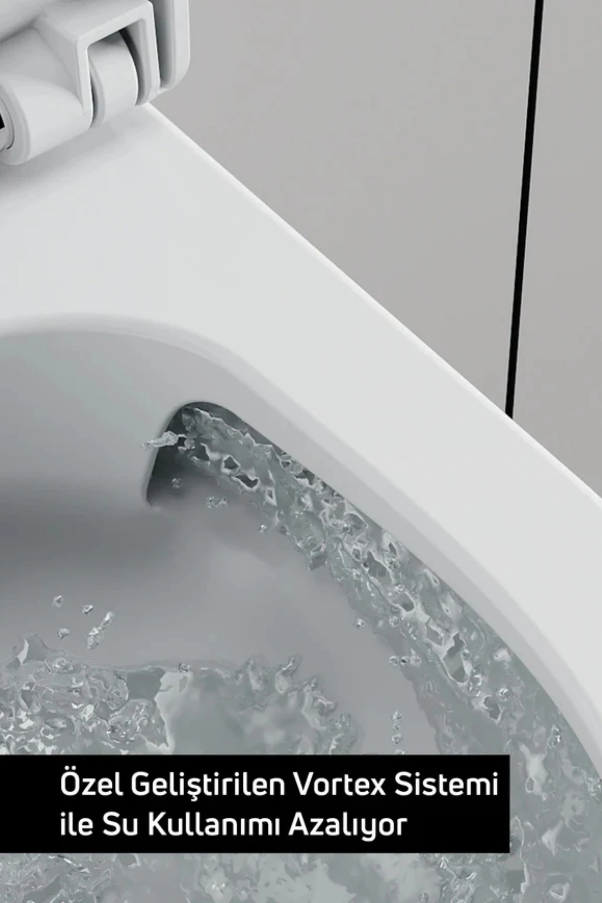 NS323 Ness Vortex Asma Klozet Beyaz Kapak Dahil