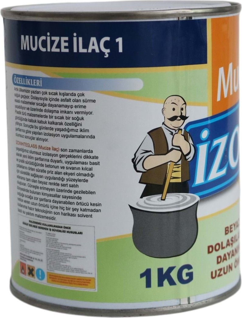 Izo White Glass Beyaz Mucize Ilaç Solvent Bazlı Yalıtım Örtüsü 1 kg
