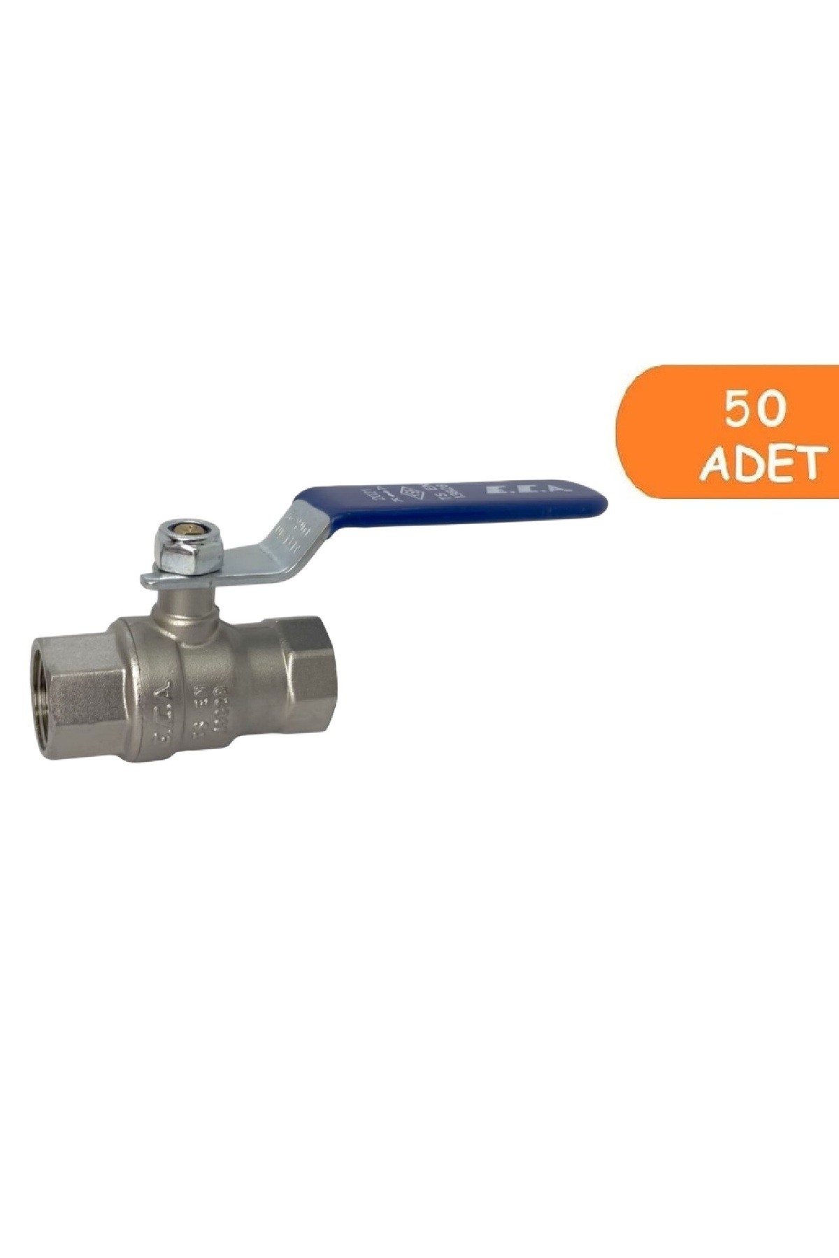 50 Adet ECA 1/2 İçme Suyu Küresel Valfi İç Vida x İç Vida PN10 602122168