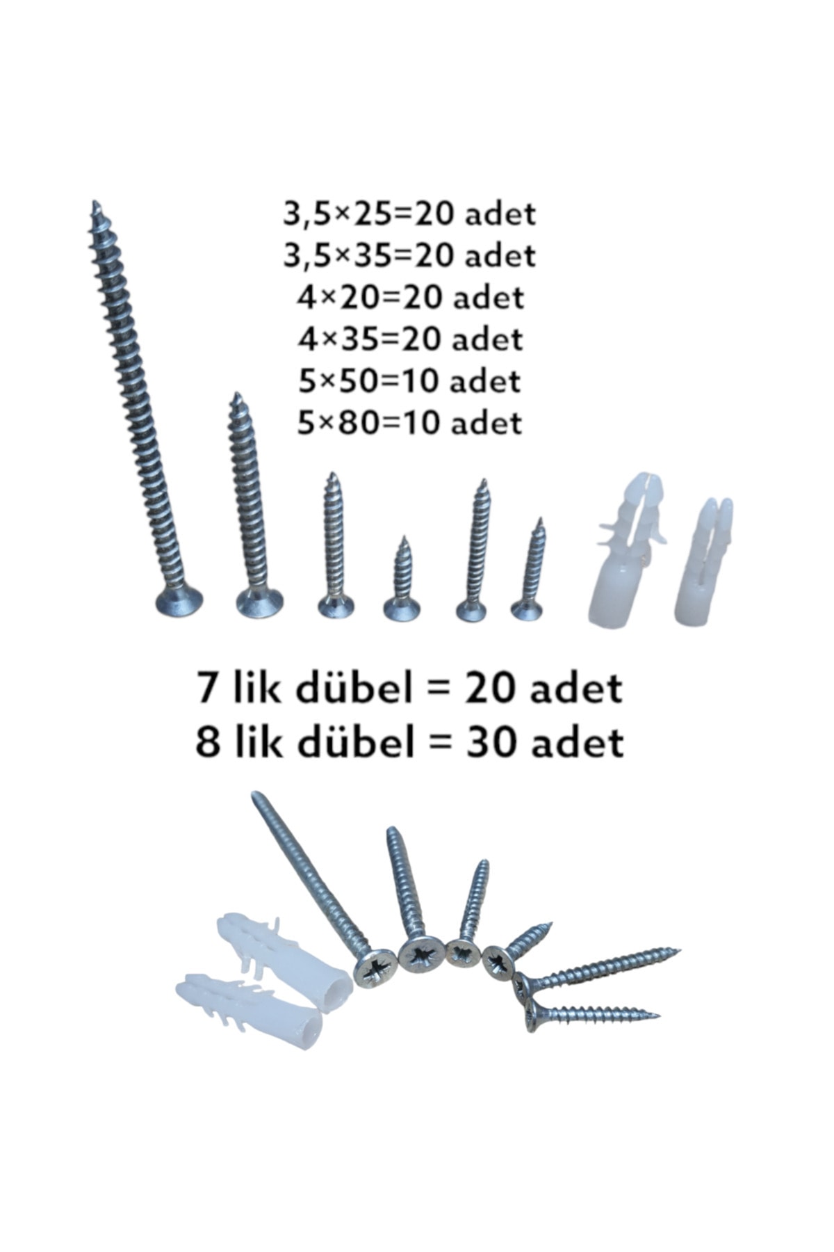 AKDENİZ  Vida dübel seti 150 parça