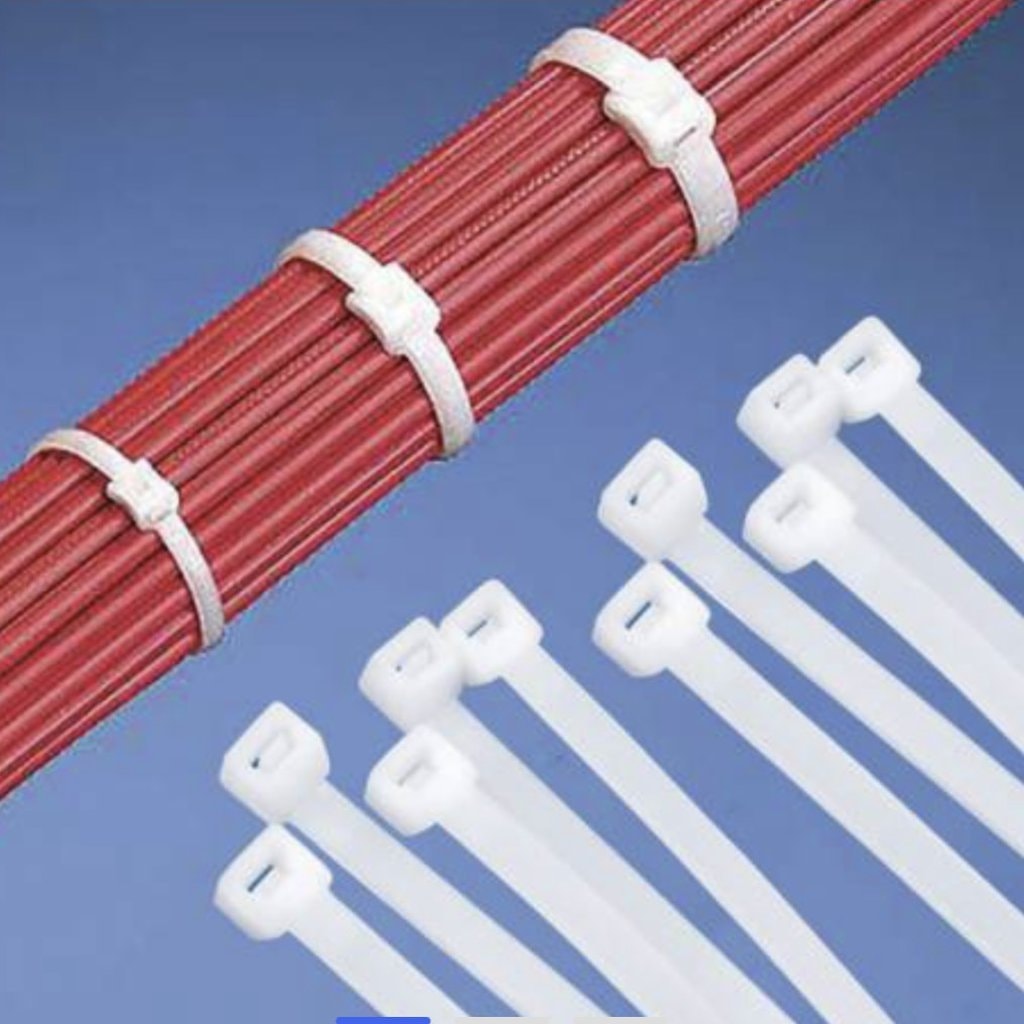 500 Adet Beyaz Plastik Cırt Kelepçe Kablo Bağı 4.8X300MM