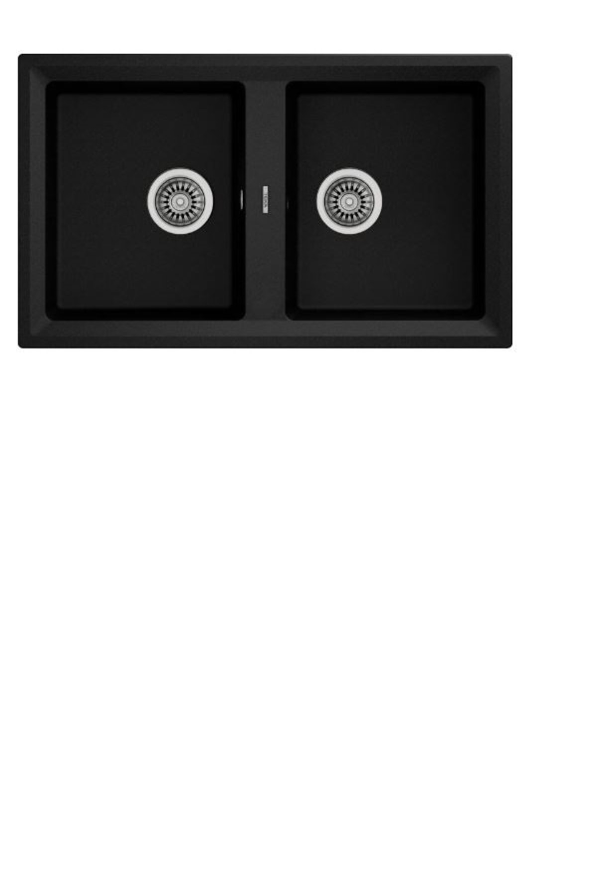 - Stone 90 B-tg Metallıc Black - Ankastre Granit Eviye - Metalik Siyah - 90 Cm