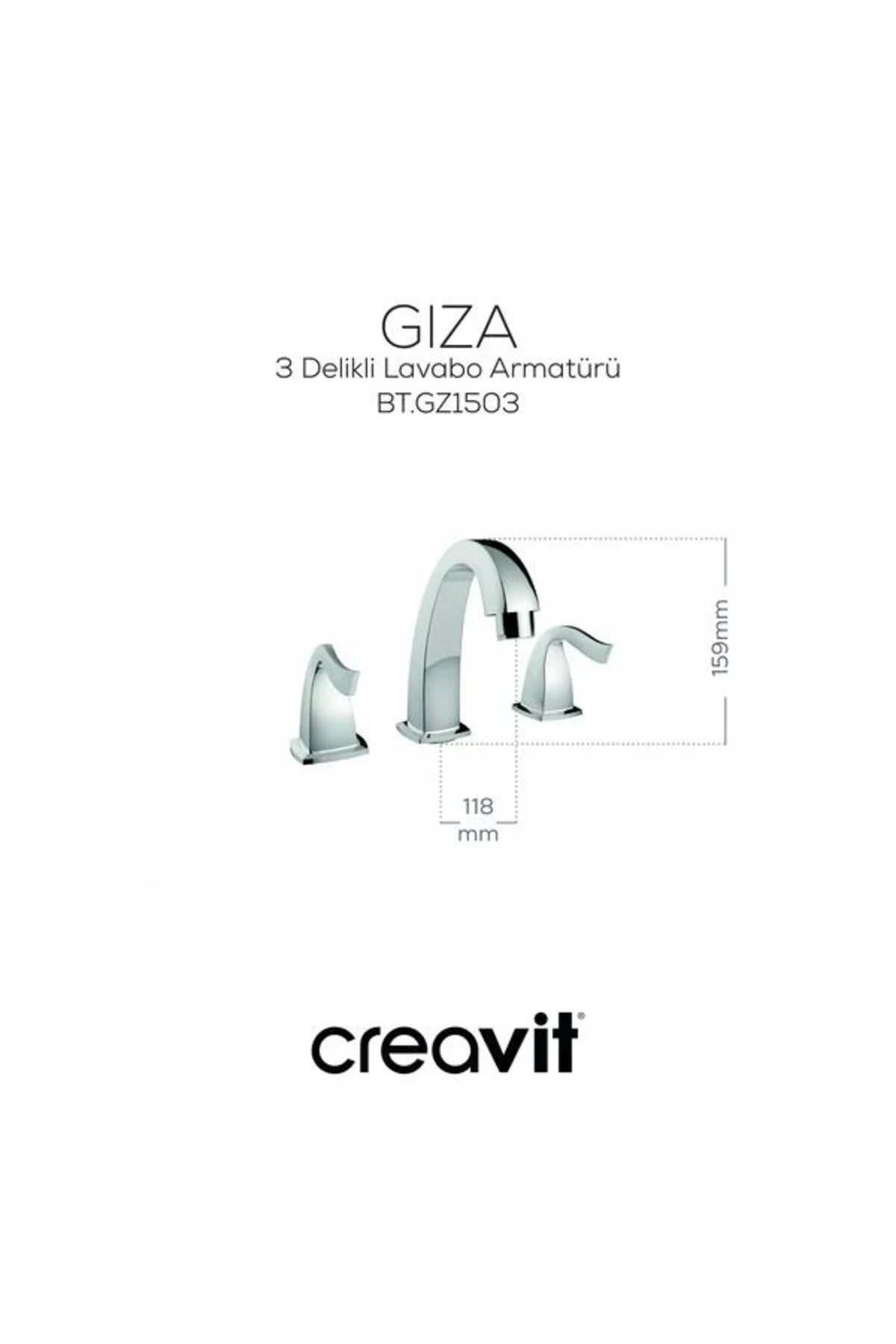 Giza Lavabo Armatürü 3 Delikli (sifonlu)